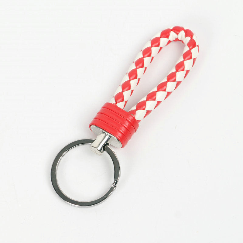 Wholesale Braided Color Leather Rope Keychain